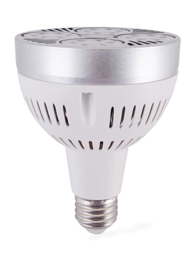 مصباح LED أبيض/فضي 12x9.5x9.5سم  - Image 1