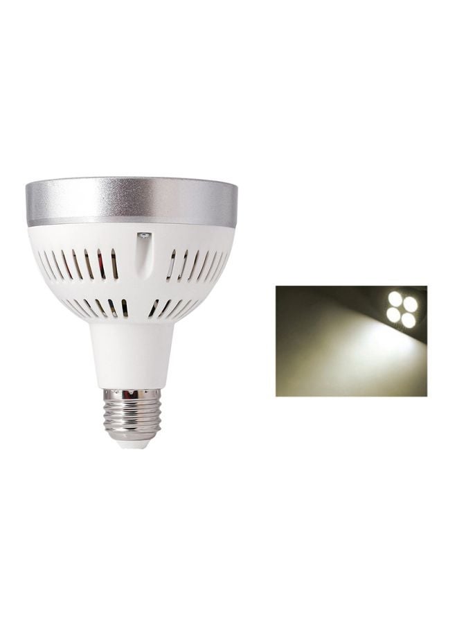 مصباح LED أبيض/فضي 12x9.5x9.5سم  - Image 3