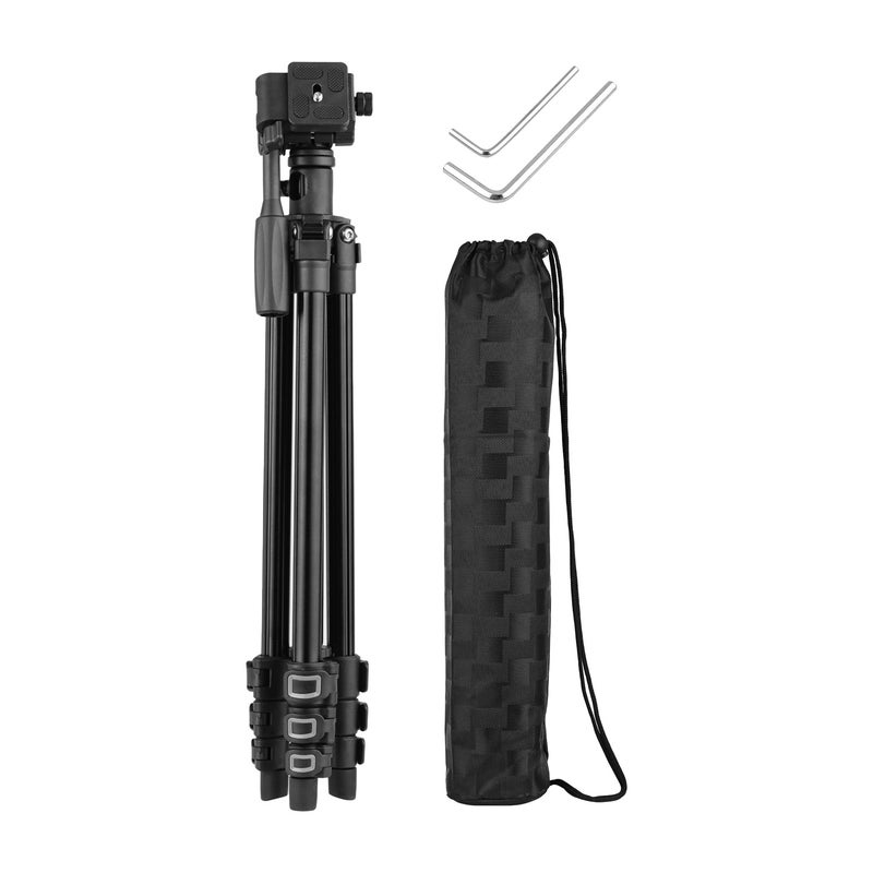 ANDOER Q160HA Professional 3-Way Pan And Tilt Head Tripod Stand Black - Image 3