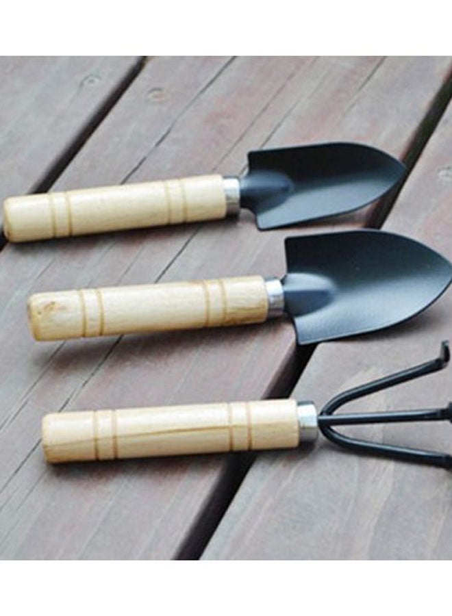 3-Piece Plant Care Gardening Tool Set Black/Beige - Image 2