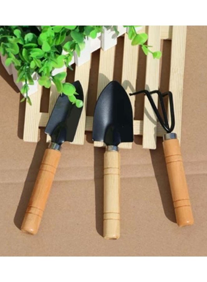 3-Piece Plant Care Gardening Tool Set Black/Beige - Image 5