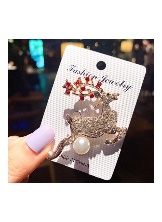 Beauenty - Korean Version of Christmas Deer Brooch Coat Pin - Image 1