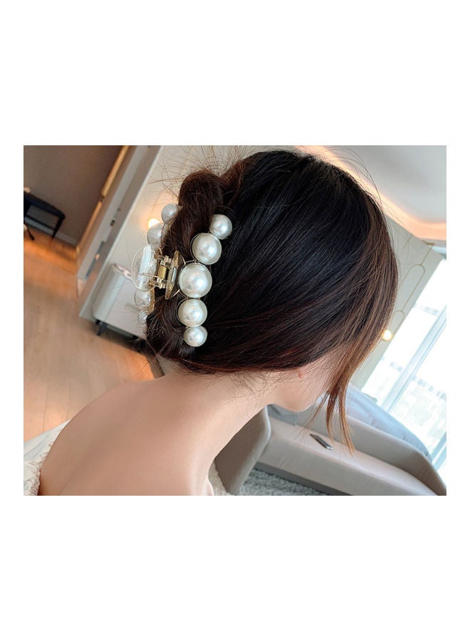 Beauenty Pan Hair Pearl Grab Clip Headdress  - Image 2