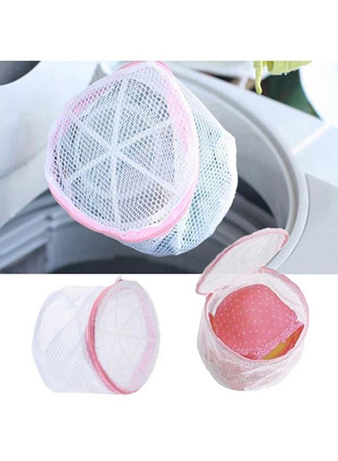 Laundry Mesh Net Pouch Bag White/Pink 15x19cm  - Image 3