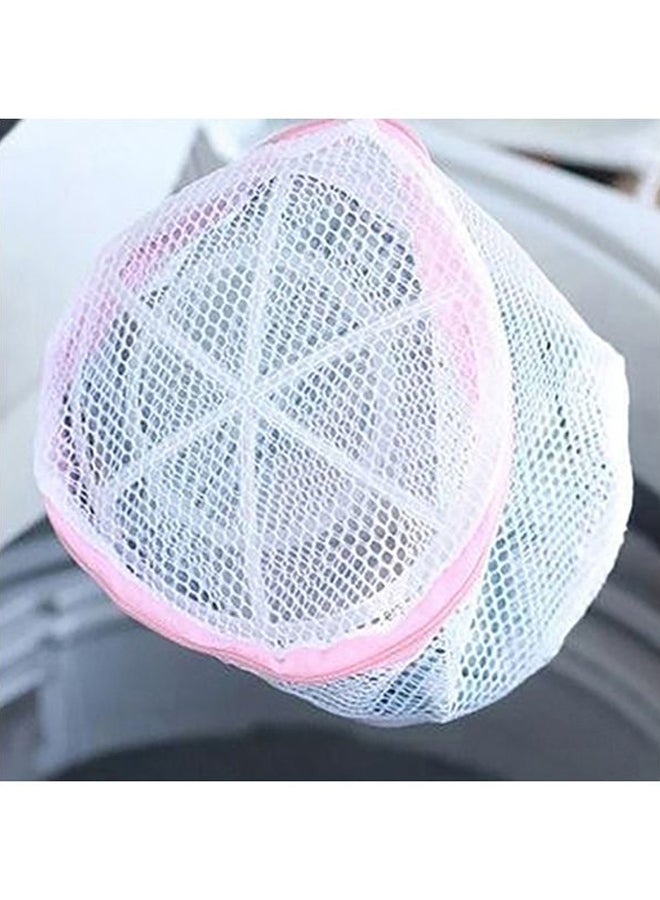 Laundry Mesh Net Pouch Bag White/Pink 15x19cm  - Image 1
