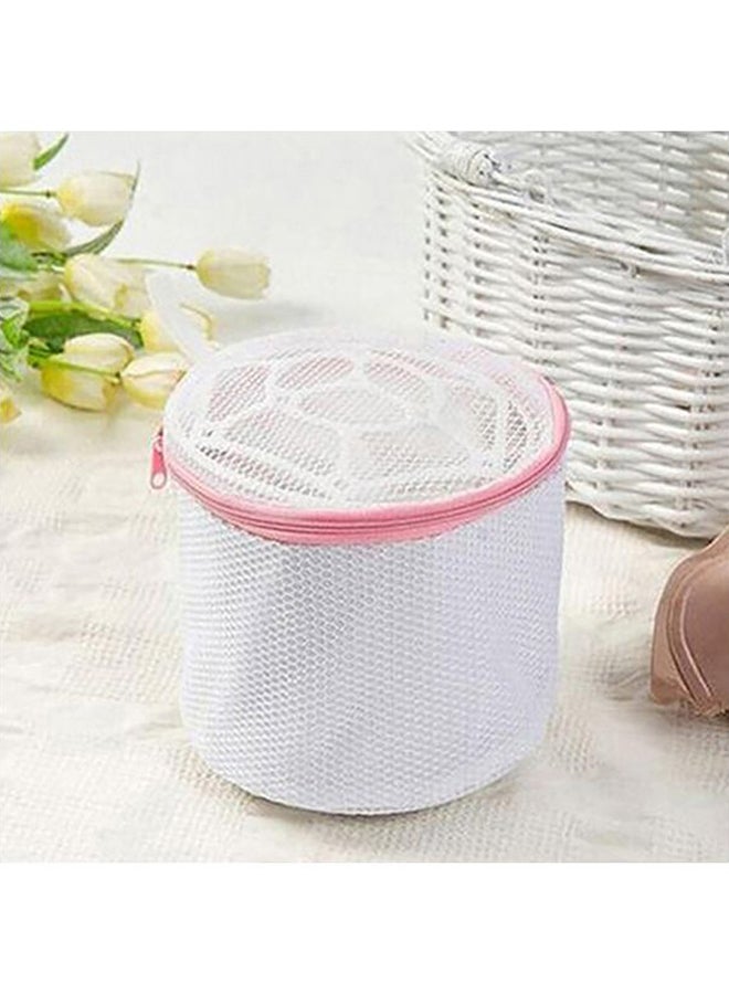 Laundry Mesh Net Pouch Bag White/Pink 15x19cm  - Image 4