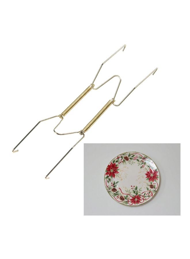Pack Of 2 Spring Dismountable Wall Hanger For Plate Gold - Image 4