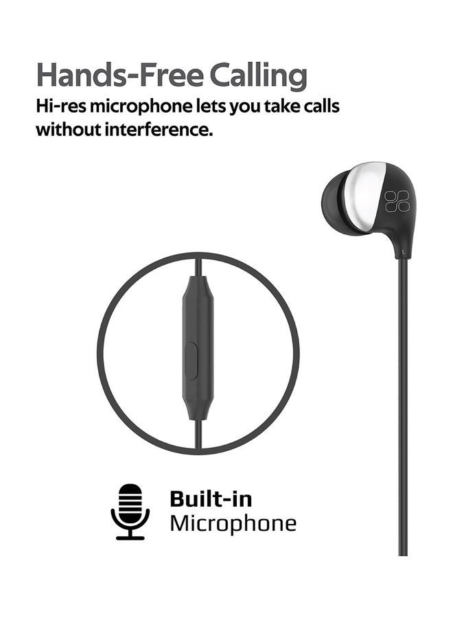 PROMATE In-Ear Wired Headphones, Premium Sound High Fidelity Headphones with Dynamic HD Drivers, Built-in Microphones, 1.2m Cable and In-Line Control for iPhone,Samsung,Pc,iPod,iPad,Comet Black - Image 4