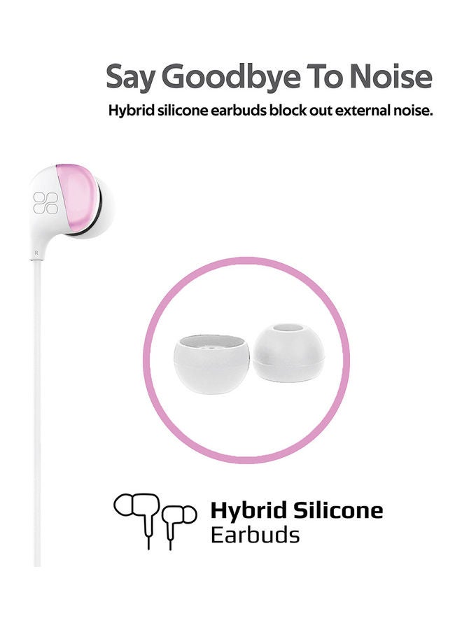 PROMATE In-Ear Wired Headphones, Premium Sound High Fidelity Headphones with Dynamic HD Drivers, Built-in Microphones, 1.2m Cable and In-Line Control for iPhone,Samsung,Pc,iPod,iPad,Comet White - Image 3