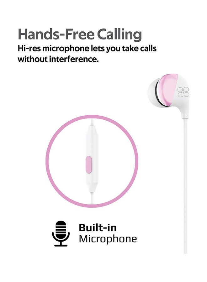 PROMATE In-Ear Wired Headphones, Premium Sound High Fidelity Headphones with Dynamic HD Drivers, Built-in Microphones, 1.2m Cable and In-Line Control for iPhone,Samsung,Pc,iPod,iPad,Comet White - Image 4