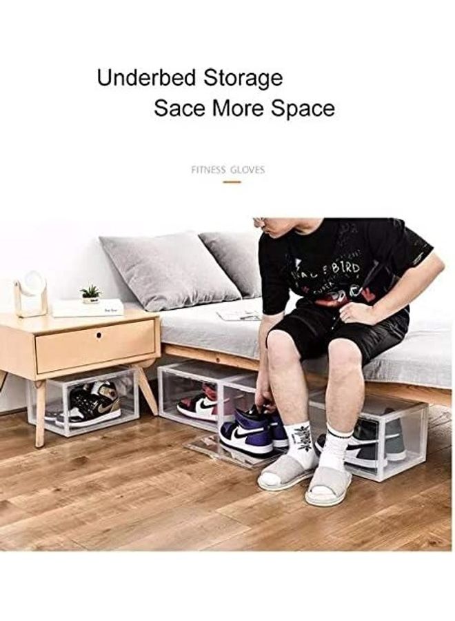 Lushh - Side Open High Quality Stackable And Versatile Shoe Storage Organizer Transparent 36x29x22cm - Image 1