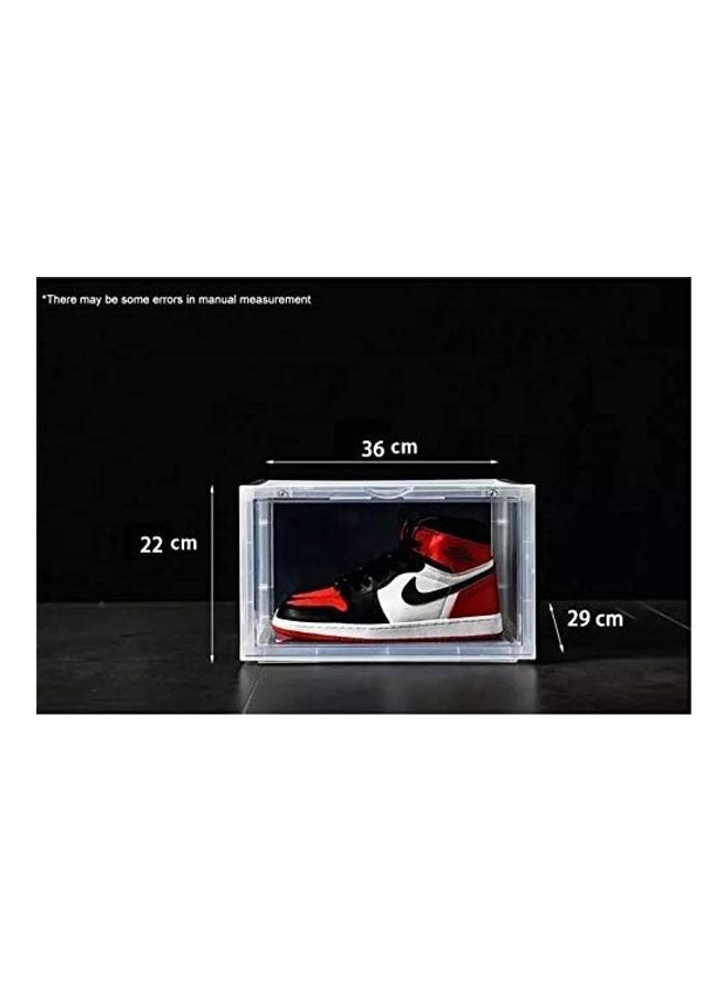 Lushh - Side Open High Quality Stackable And Versatile Shoe Storage Organizer Transparent 36x29x22cm - Image 1