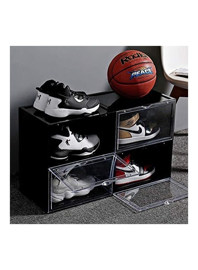 Set Of 3 Shoe Storage Organizer Black 36x29x22cm