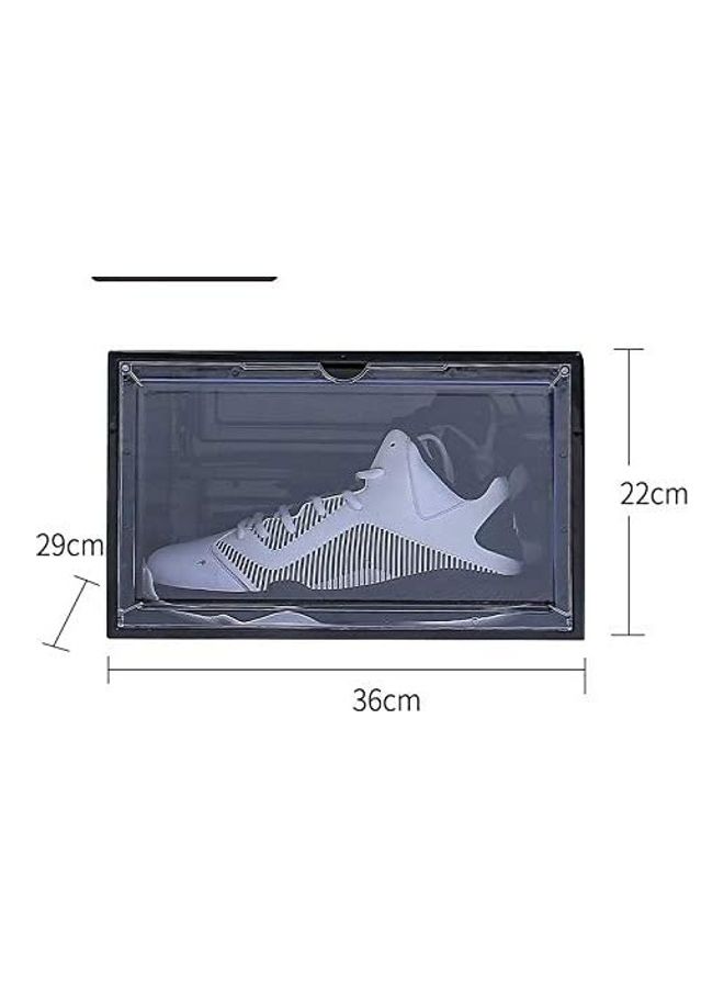 Set Of 3 Shoe Storage Organizer Black 36x29x22cm