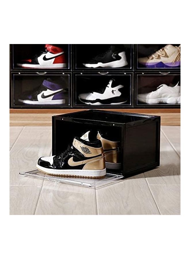 Set Of 3 Shoe Storage Organizer Black 36x29x22cm