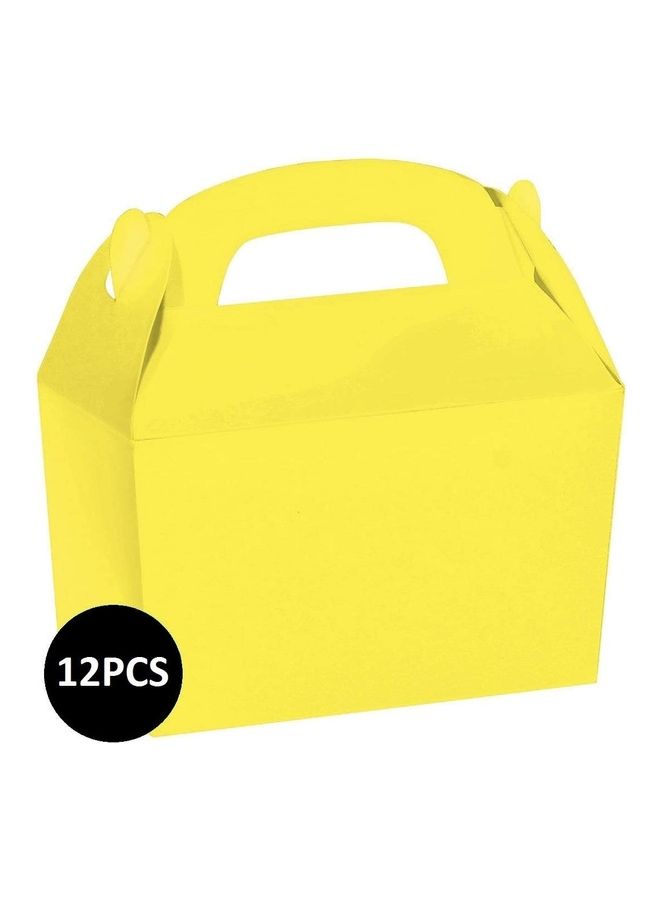 Party Time - 12-Piece Giveaway/Treat Boxes Yellow - Image 1