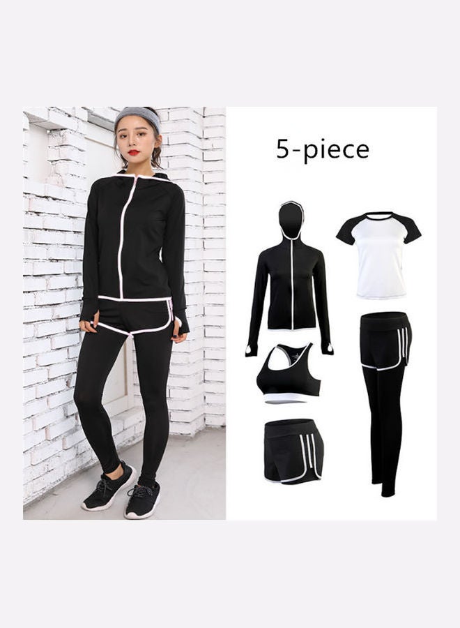 Lucky - 5-Piece Fitness Sports Tracksuit white - Image 1