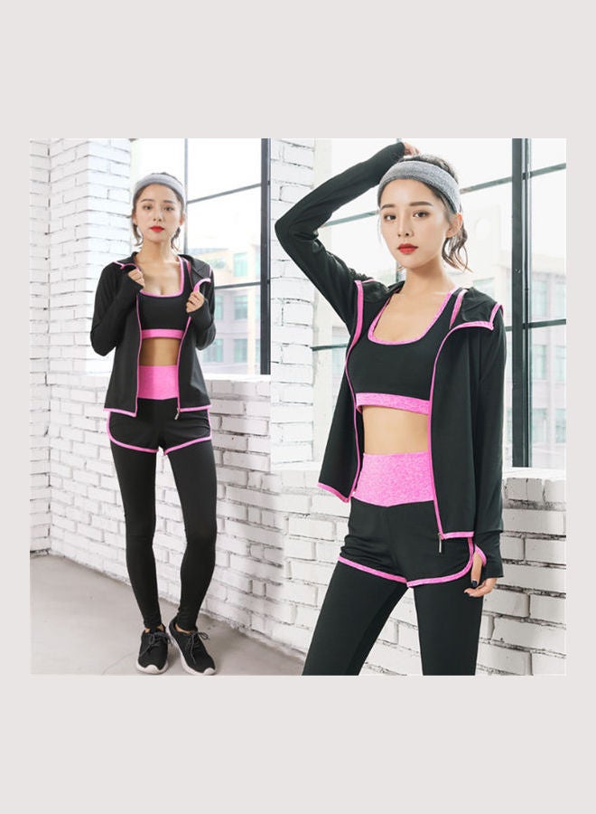 Lucky 5-Piece Sportswear Yoga Clothing Set pink  - Image 2