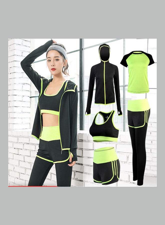 Lucky 5-Piece Women Sports Suit green  - Image 1