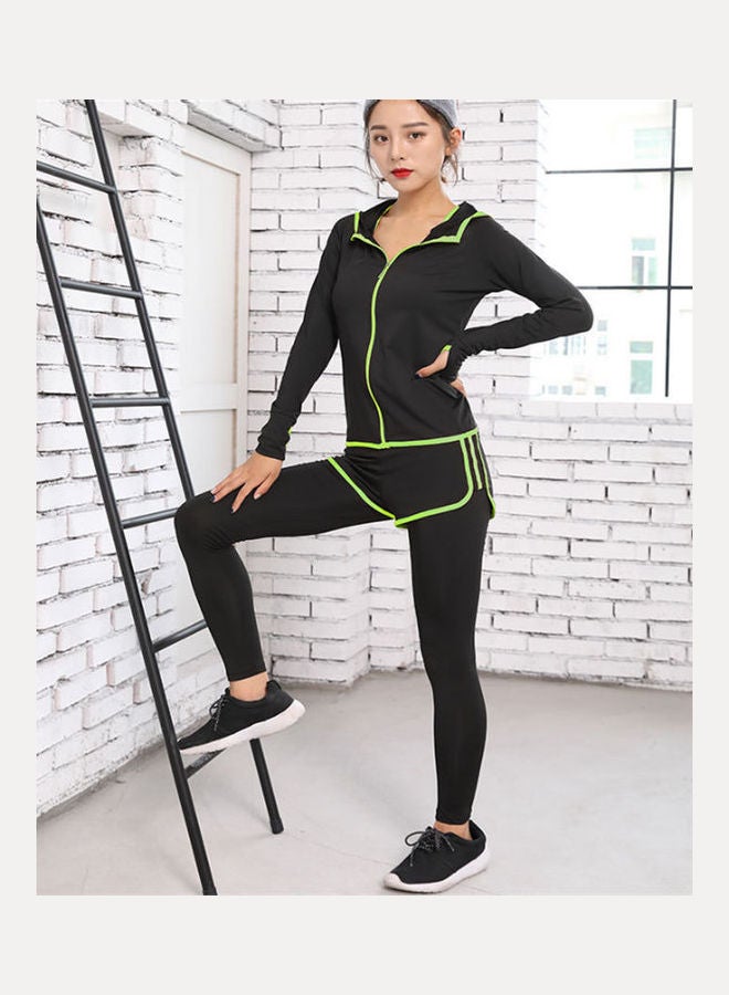 Lucky 5-Piece Women Sports Suit green  - Image 3
