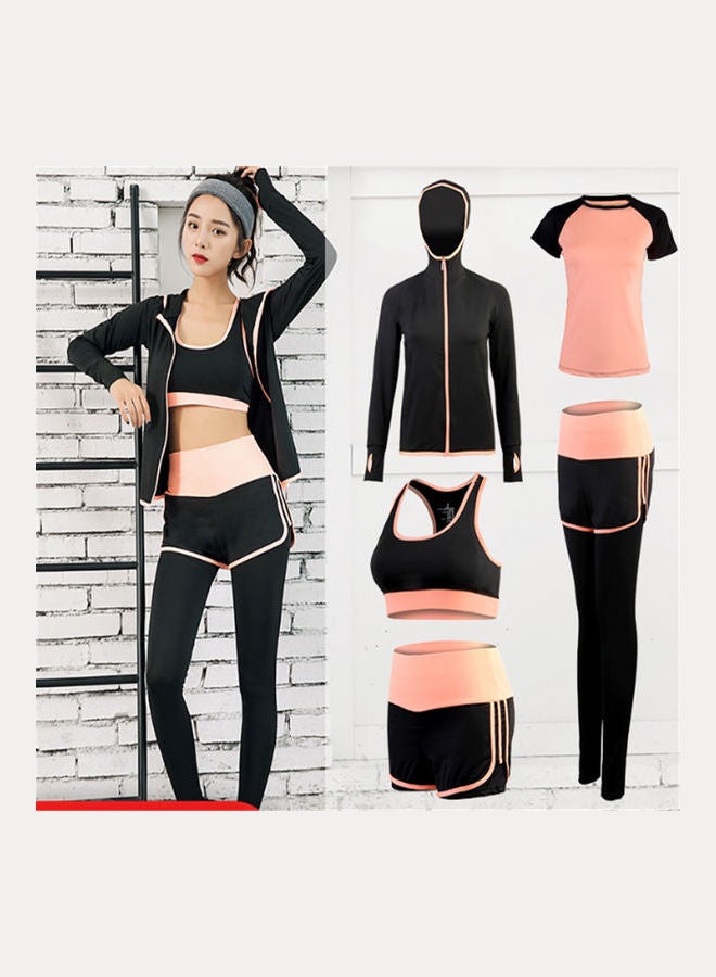 Lucky 5-Piece Yoga Sport Suit orange  - Image 3