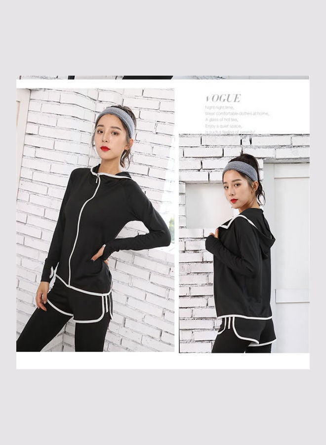 Lucky 5-Piece Fitness Tracksuit white  - Image 2