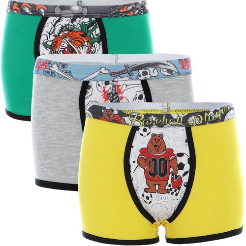 COTTONIL 3-Piece Printed Party Cotton Boxers Underwear Set Multicolor  - Image 1