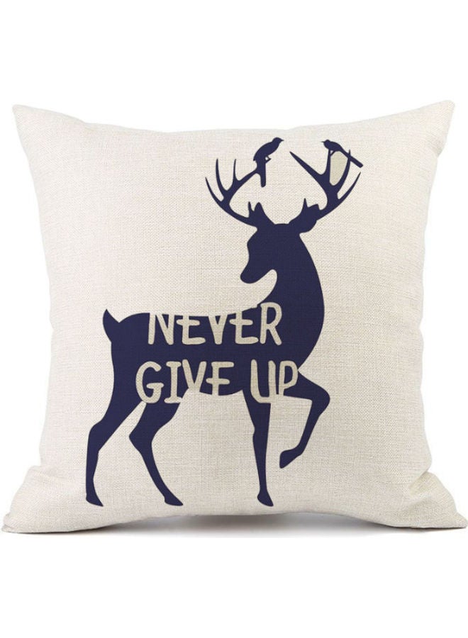 Beauenty Printed Pillow Cover White/Blue 45x45cm 