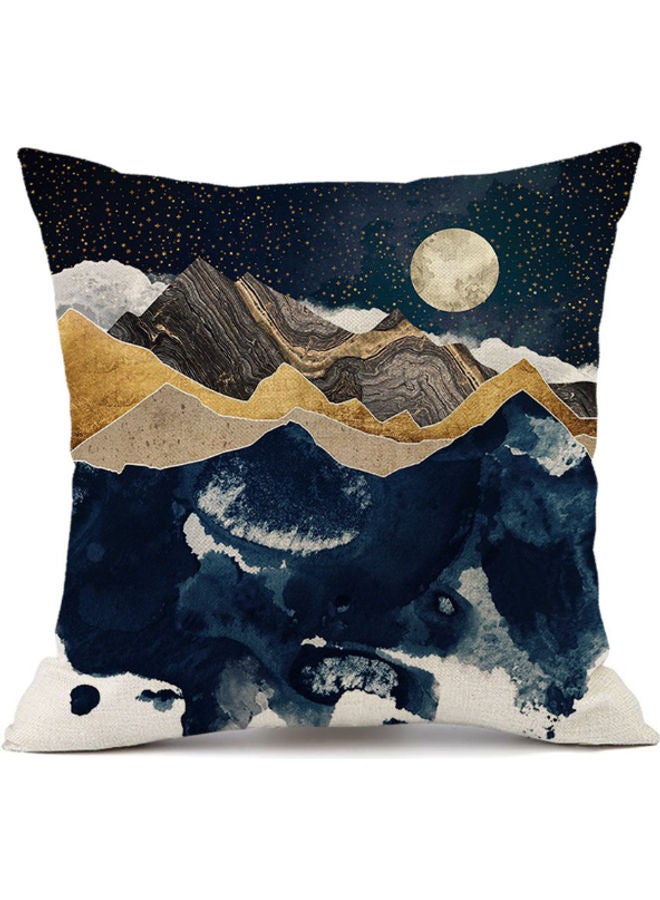 Beauenty Printed Pillow Cover Blue/Beige/White 45x45cm 