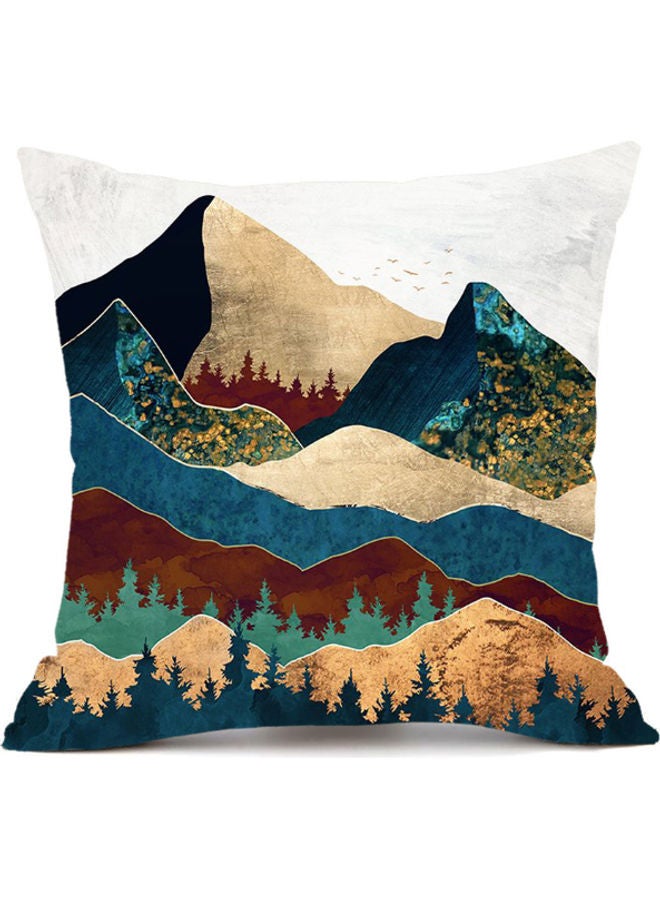 Beauenty Printed Pillow Cover Beige/Blue/Yellow 45x45cm 
