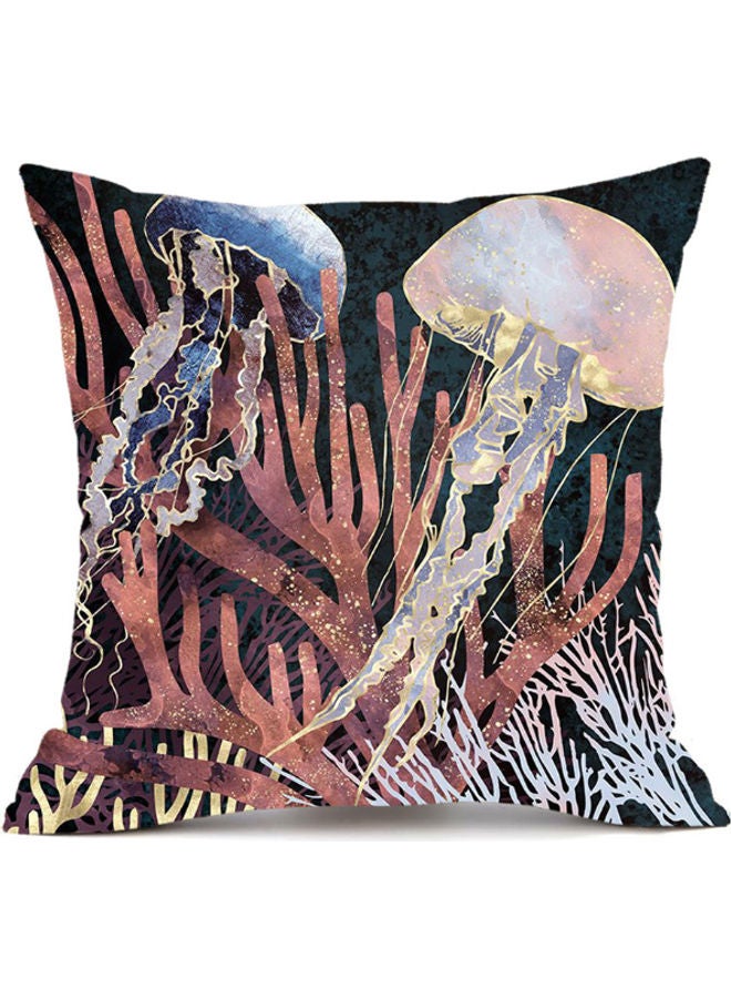 Beauenty Printed Pillow Cover Pink/Black/Yellow 45x45cm 