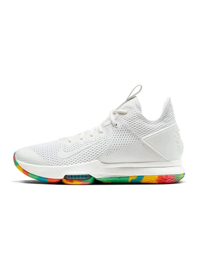 Nike - Men's LeBron Witness 4 Basketball Shoes Summit White/Opti Yellow - Image 1