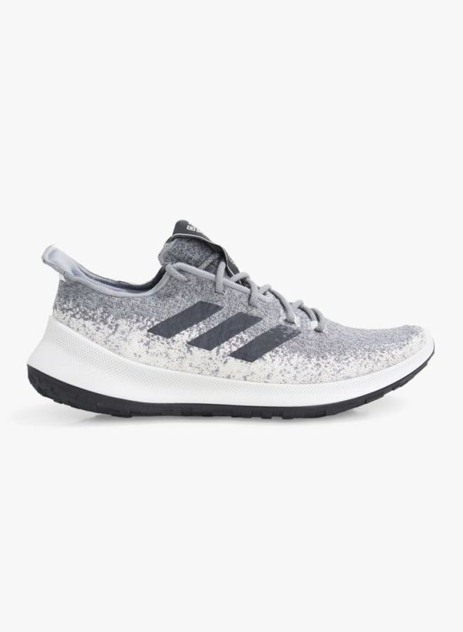 Adidas Men's Sensebounce+ Running Shoes Grey Three/Core Black/Grey Five - Image 2