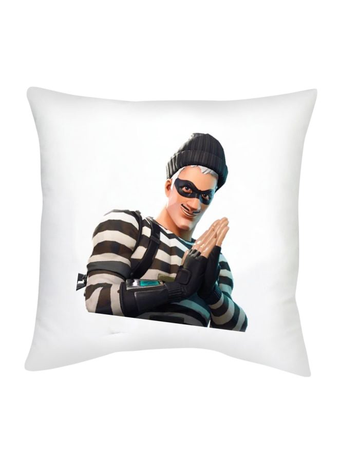 Fortnite Character Printed Decorative Cushion White/Black/Beige 16x16inch