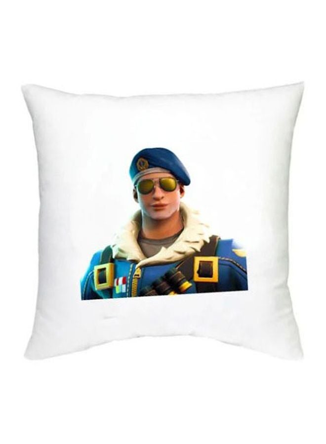Fortnite Character Printed Decorative Cushion White/Beige/Blue 16x16inch