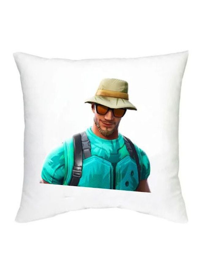 Fortnite Character Printed Decorative Cushion White/Beige/Blue 16x16inch
