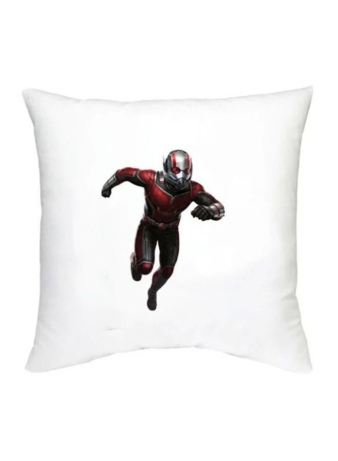 The Flash Printed Decorative Cushion White/Black/Red 16x16inch