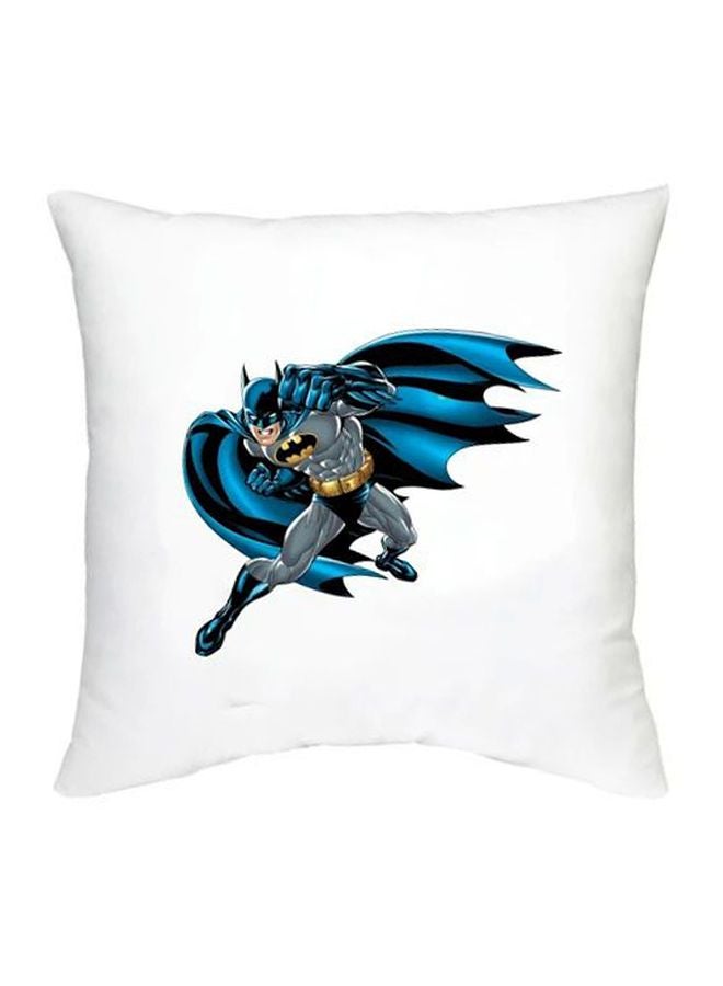 Batman Printed Decorative Cushion White/Blue/Grey 16x16inch