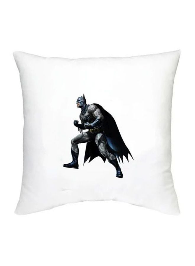 Batman Printed Decorative Cushion White/Black/Grey 16x16inch