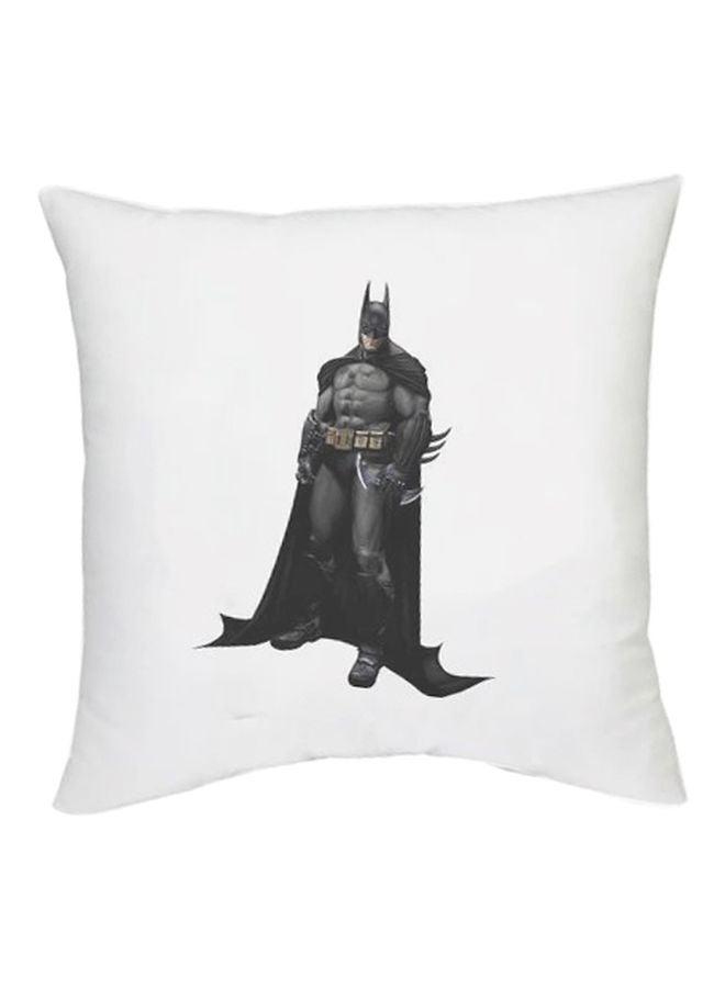 Batman Printed Decorative Cushion White/Black/Grey 16x16inch