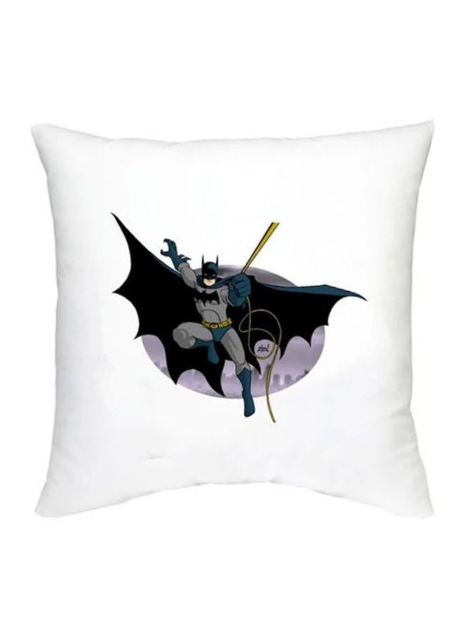 Batman Printed Decorative Cushion White/Black/Grey 16x16inch