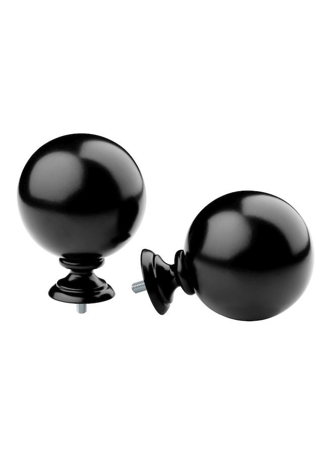 2-Piece Finial Set Black 6cm - Image 1