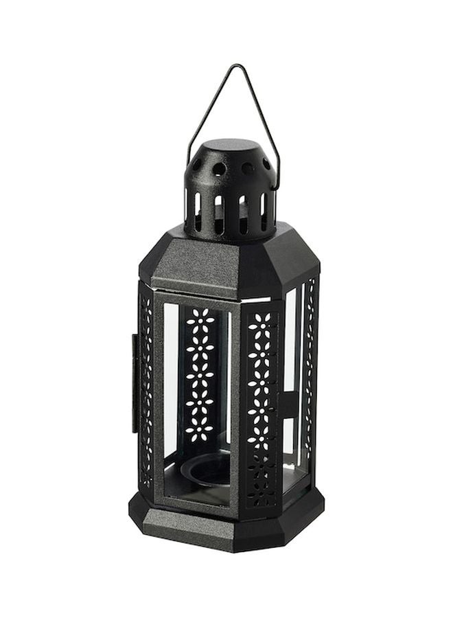 فانوس للشموع المغلفة أسود 22سم  - Image 1