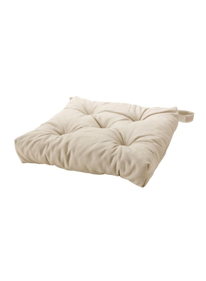 Chair Pad Cushion Light Beige 40x38x7cm