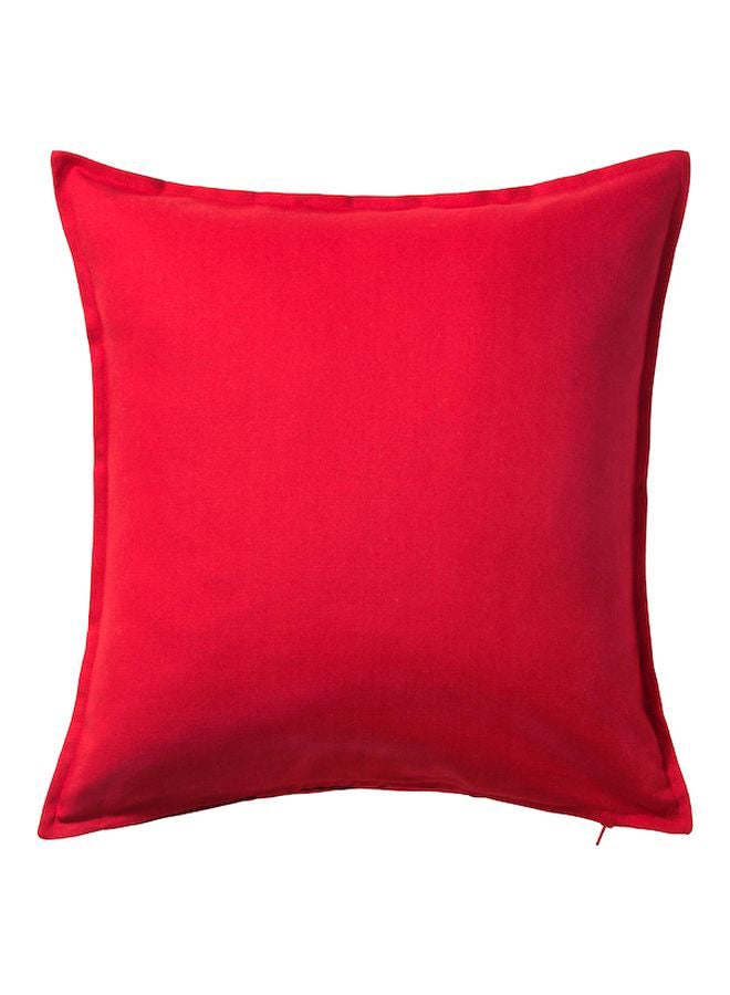 Solid Cushion Cover Red 50x50cm