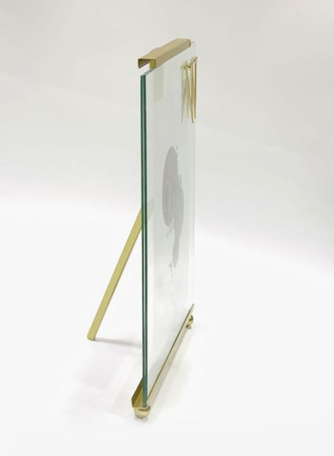 إطار صور مكتبي عصري بتصميم بسيط ذهب / شفاف 23x17.5x1سم - Image 2