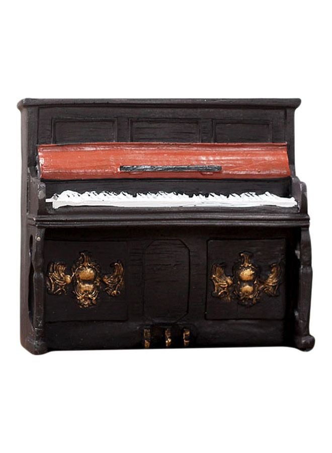 Retro Piano Model Ornament Brown/Gold/White - Image 1