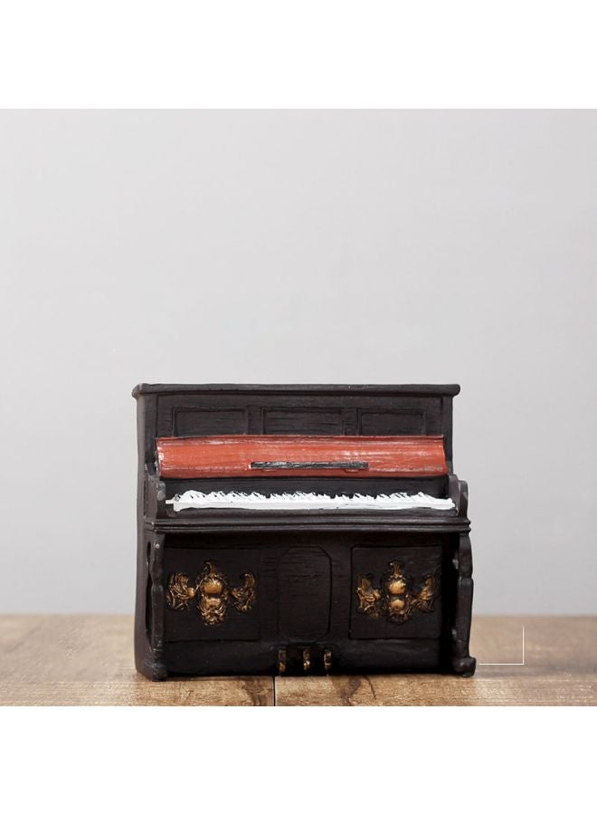 Retro Piano Model Ornament Brown/Gold/White - Image 2