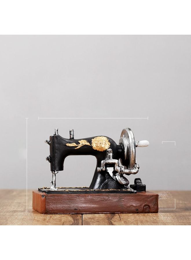 Retro Sewing Machine Model Ornament Black/Brown/Silver 357x649mm - Image 2