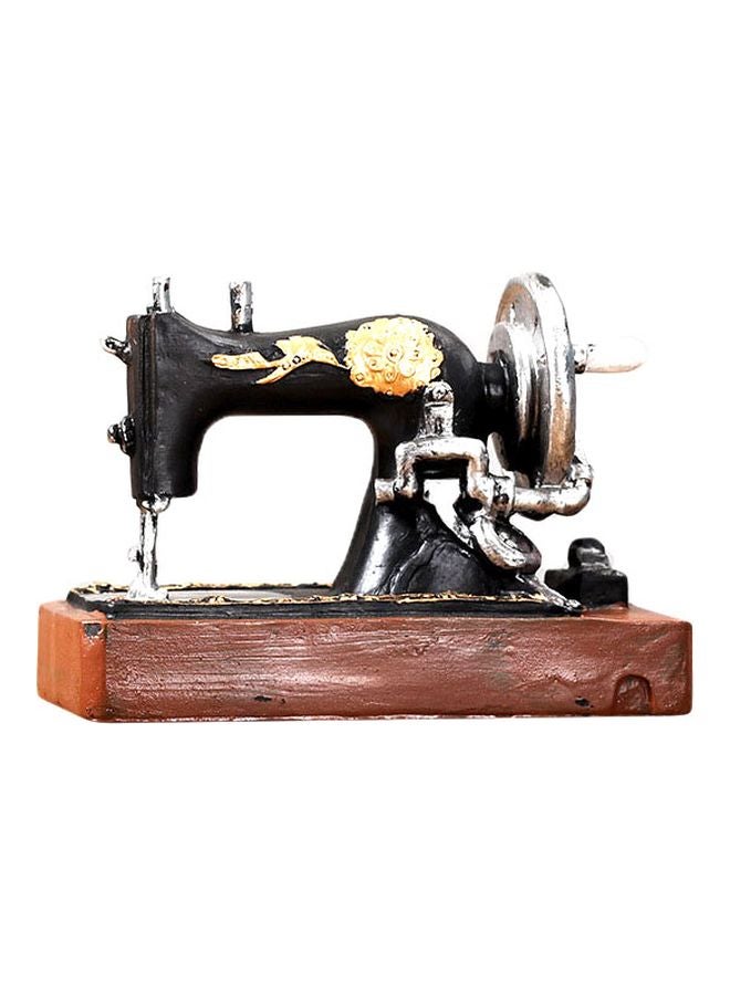 Retro Sewing Machine Model Ornament Black/Brown/Silver 357x649mm - Image 1